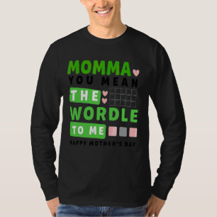 Camiseta Mamá, quieres decir el mundo para mí, feliz día de