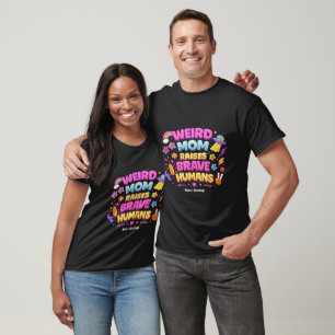 Camiseta  Mamá Rara Cría Humanos Valientes Divertido Crianz