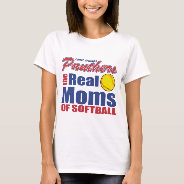 Camiseta Mamá real del softball (Anverso)