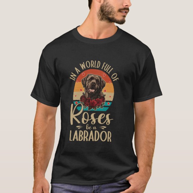Camiseta Mamá recuperadora de perro de laboratorio marrón (Anverso)
