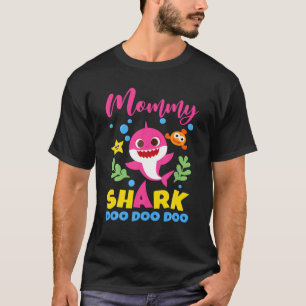 Camiseta Mamá regalo de tiburón linda familia de tiburones