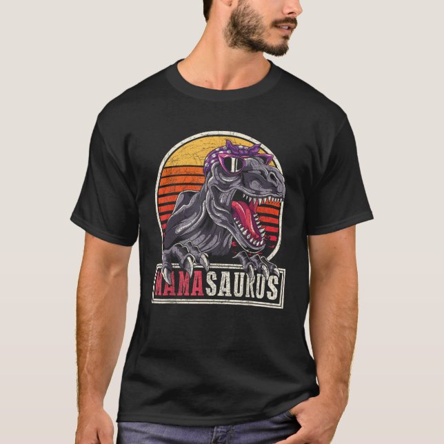 Camiseta Mamá Regalo Idea Familia Dinosaurio Mamasaurus T R (Anverso)