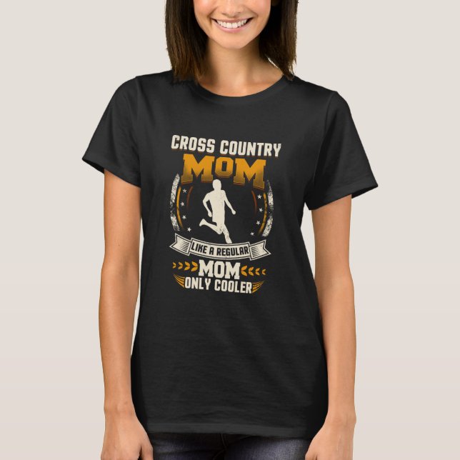 Camiseta Mamá regular de la mamá del campo a través (Anverso)