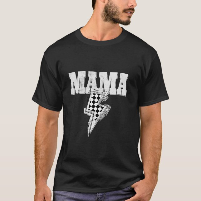 Camiseta Mamá relámpago revisa arte para madre (Anverso)