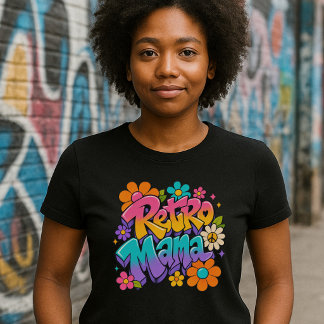 Camiseta Mamá Retro Floral