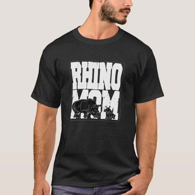 Camiseta Mamá rinoceronte rinoceronte, curiosa cita para la (Anverso)