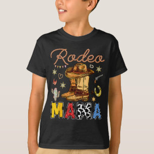 Camiseta Mamá Rodeo Cumpleaños Occidental Vaquero Familia C