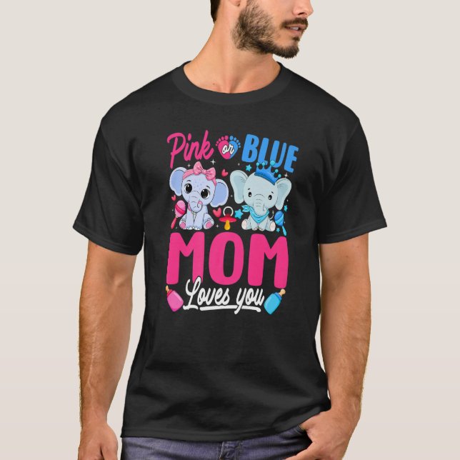 Camiseta Mamá Rosa O Azul Te Ama El Elefante Revelador De G (Anverso)
