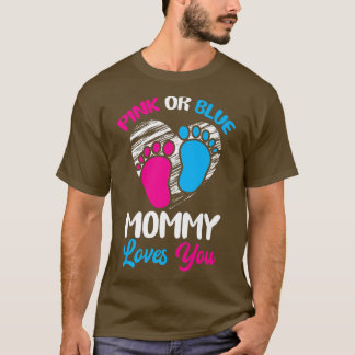Camiseta Mamá Rosa O Azul Te Ama El Género Del Bebé Revelar