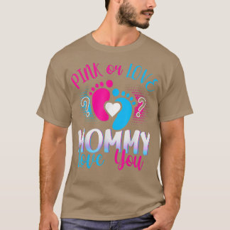 Camiseta Mamá Rosa O Azul Te Ama El Género Del Bebé Revelar