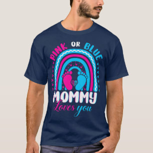 Camiseta Mamá rosa o azul te ama el género revela Fiesta F