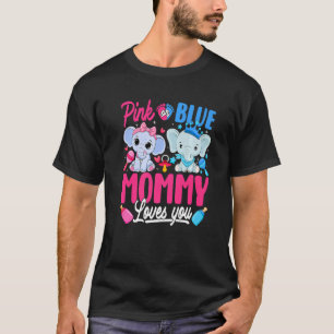 Camiseta Mamá Rosa O Azul Te Ama Género Revelar Elefán