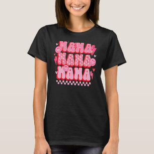Camiseta Mamá rosa retro El día de San Valentín Feliz Cara