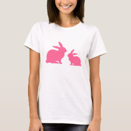 Camiseta Mamá rosa y conejo bebé