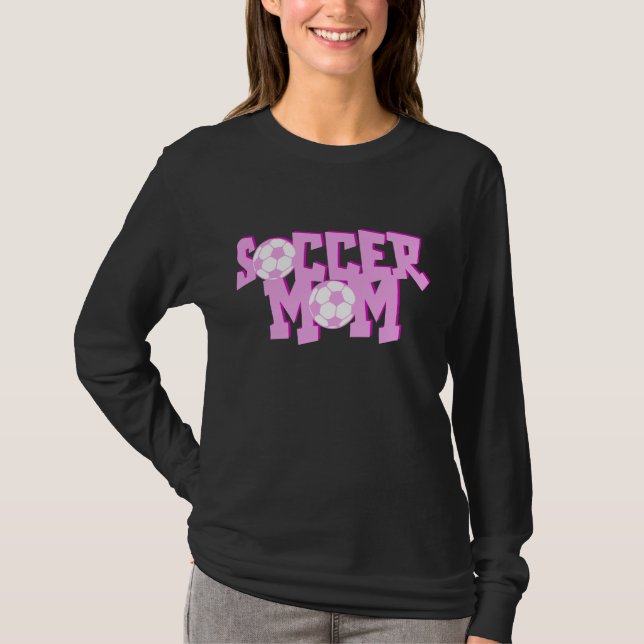 Camiseta Mamá rosada del fútbol (Anverso)