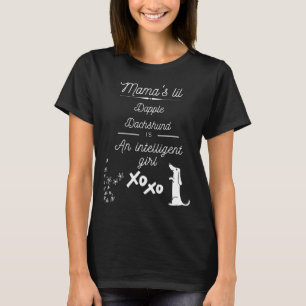 Camiseta Mama S Lil Dapple Dachshund Es Un Chica Inteligent