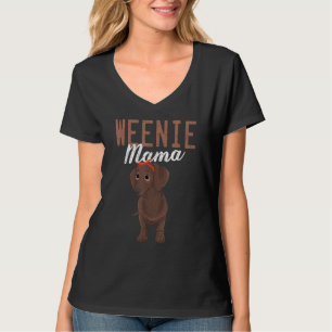 Camiseta Mamá Salchicha Mujeres Perro Mascota Dachshund Wie