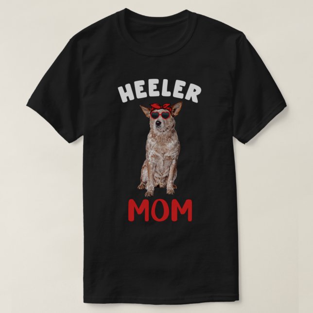 Camiseta Mamá sanadora roja mamá perro ganadero australiano (Diseño del anverso)