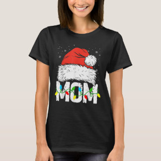 Camiseta Mamá Santa Cuadros Rojos Navidad Familia Pareo
