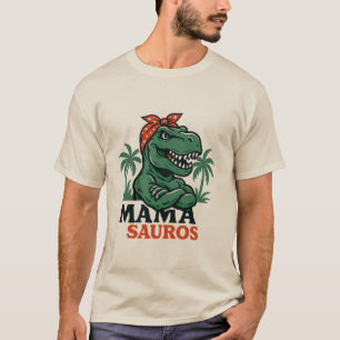 Camiseta Mama Saurus Dino - Tee Gráfico De Mamá Dinosauria