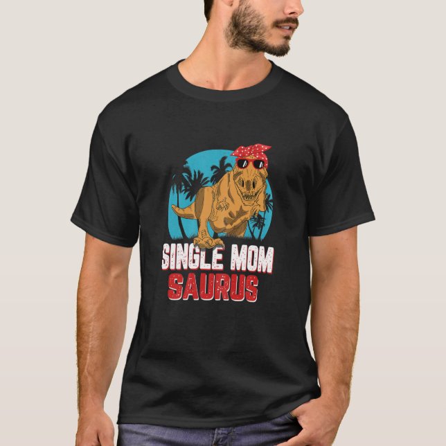 Camiseta Mamá Saurus Dinosaur Funny Momsauro Único (Anverso)