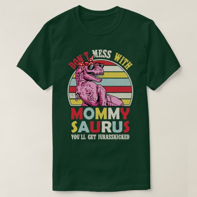 Camiseta Mamá Saurus Mama Saurus Shirt Dinosaur Mom Shirt (Diseño del anverso)