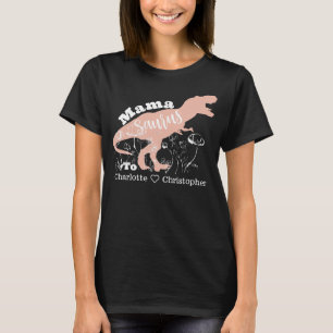 Camiseta Mama Saurus - Silhouette rosa T-Rex