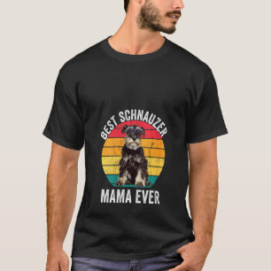 Camiseta Mamá Schnauzer Mujer Mini Schnauzer Miniatura Mamá
