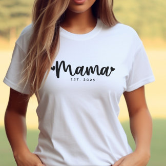 Camiseta Mama Script Personalizado Corre A La Madre A Ser R
