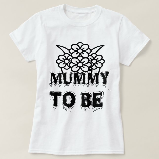 Camiseta Mamá será un embarazo de Halloween (Diseño del anverso)