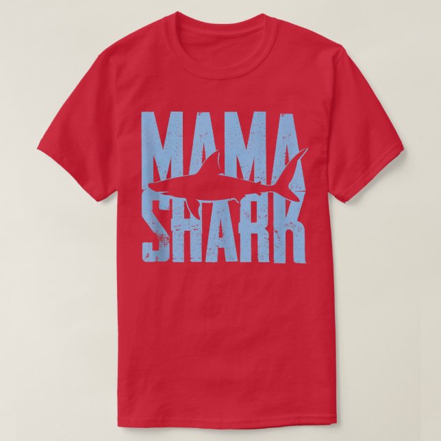 Camiseta Mama Shark , Funny Husband Son Daughter Gift  (Diseño del anverso)