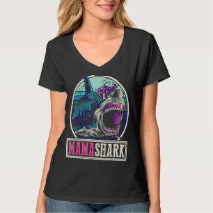 Camiseta Mama Shark Ocean Mom Animal Sea Monster Mothers Da