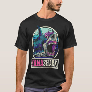 Camiseta Mama Shark Ocean Mom Animal Sea Monster Mothers Da