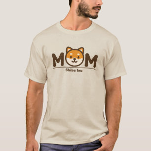 Camiseta MAMÁ SHIBA INU - Diseño de Mamá Amorosa de Shiba I