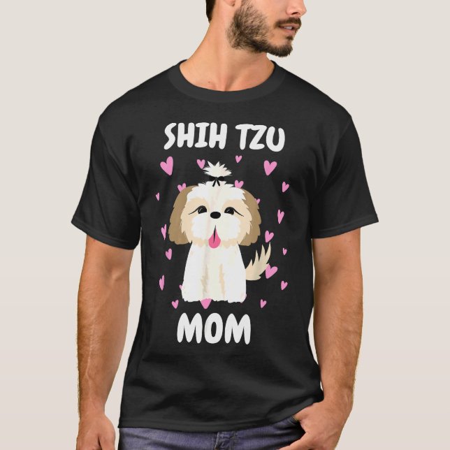 Camiseta Mamá shih Tzu Mamá Mamá Mamá Mamá Mamá Día 39 (Anverso)