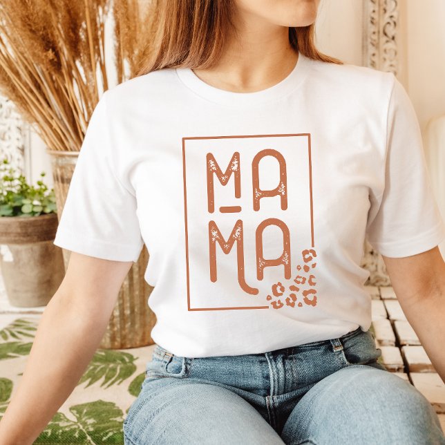 Camiseta Mama Shirt Leopard imprime té gráfico para mamás (Subido por el creador)