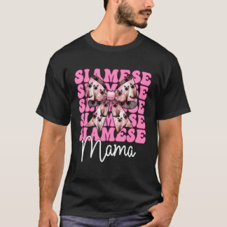 Camiseta Mamá siamesa Gato siamés Mamá Día de la Madre Coqu
