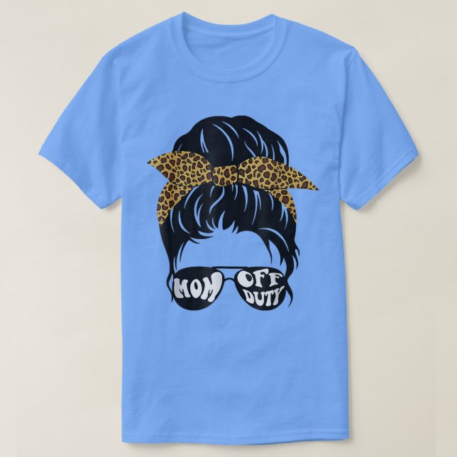 Camiseta Mamá sin servicio gracioso Día de la Madre Leopard (Diseño del anverso)