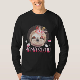 Camiseta Mama Sloth Flowers Divertidas mamá Abuela Madres e