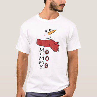 Camiseta Mamá Snowman disfrazar a la familia de graciosos c