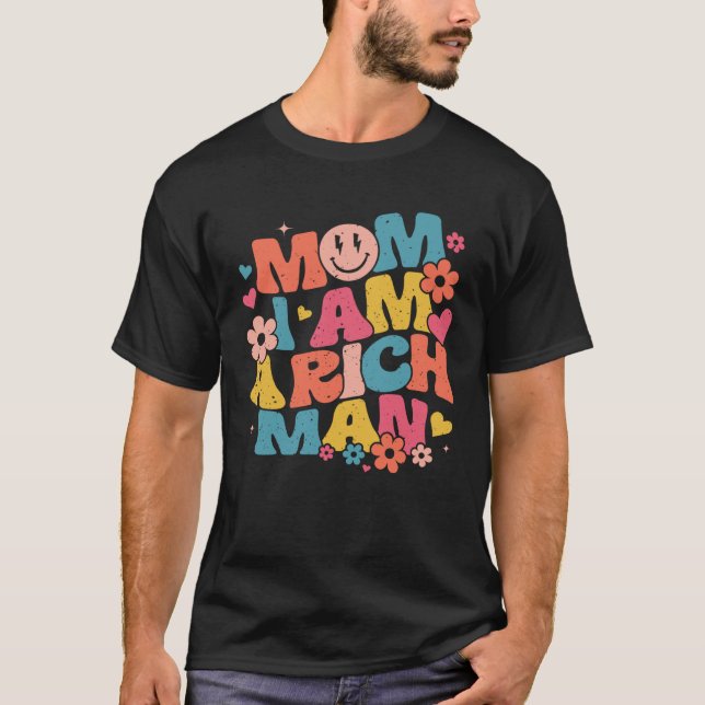 Camiseta Mamá Soy Un Hombre Rico Smil Feminista Estética De (Anverso)