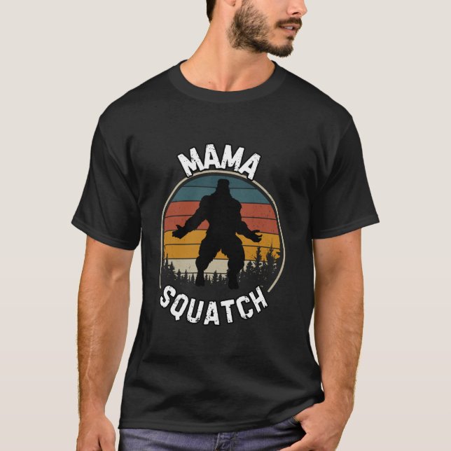 Camiseta Mama Squatch Funny Día de la Madre Pie Grande Cum  (Anverso)