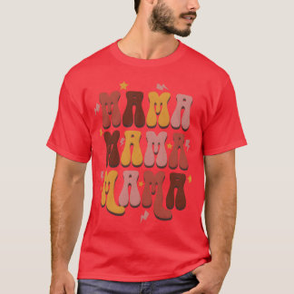 Camiseta Mamá Sublimación Hippie para madre retro