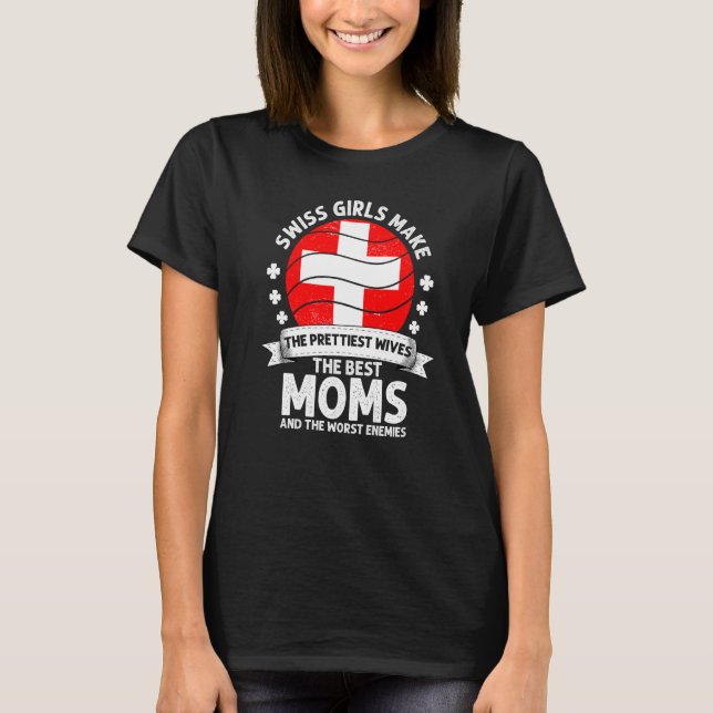 Camiseta Mamá suiza Suiza Día de la Madre Mama Swiss Ameri (Anverso)