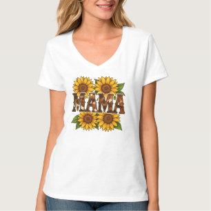 Camiseta Mama Sunflowers: Regalo para el Rústico Día de la 