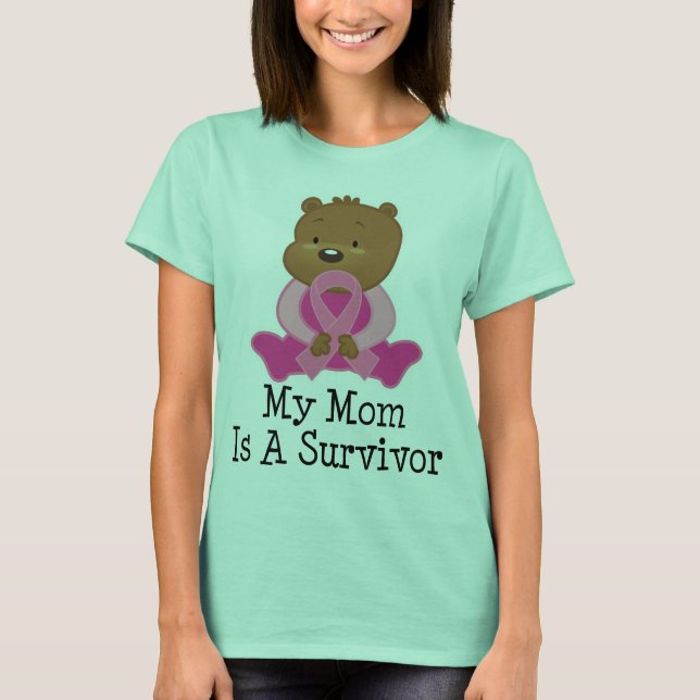 Camiseta Mamá superviviente del cáncer de mama (Anverso)