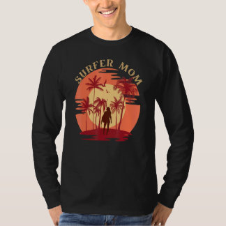 Camiseta Mamá surfista surfista vintage para hombres y muje