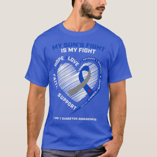 Camiseta Mamá T1D Papá Mis Hijos Luchan Conciencia Sobre La