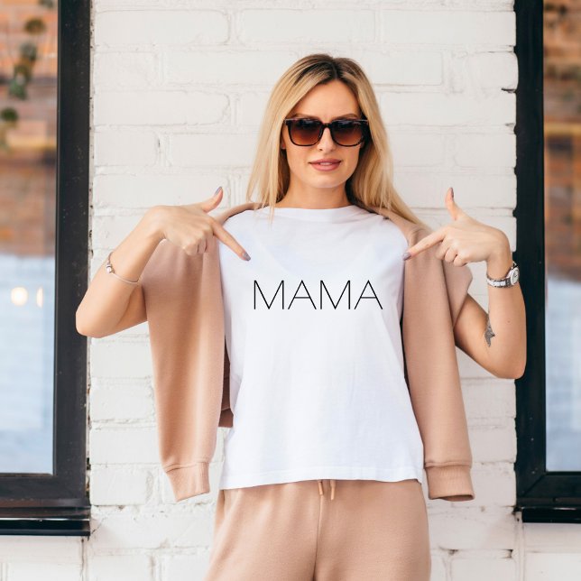 Camiseta Mama T-Shirt (Cute Mama Typography T-Shirt)