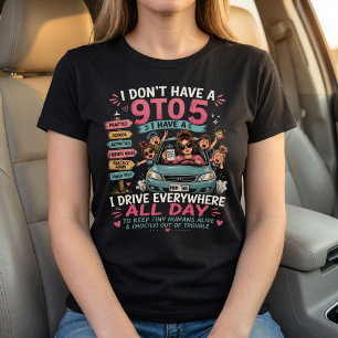 Camiseta Mamá Taxi Conducción Divertida por Todas Partes To